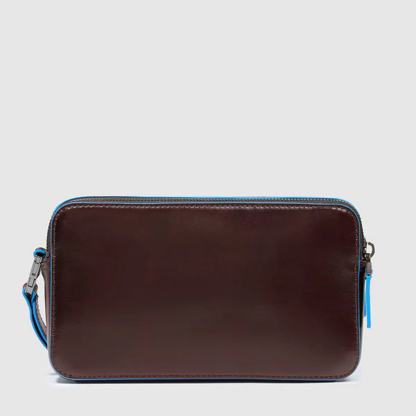 Piquadro pochette da uomo con chiusura zip e laccio da polso in pelle MOGANO TU | Giò Fashion