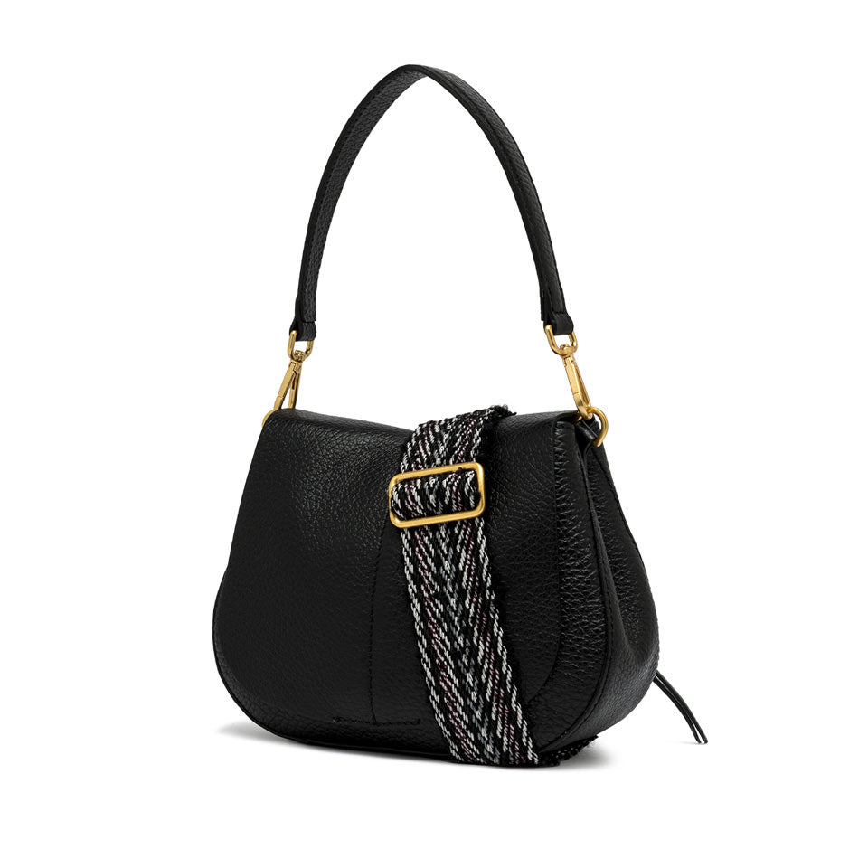 Borsa a spalla Gianni Chiarini Helena Round in pelle con doppia portabilità NERO TU | Giò Fashion