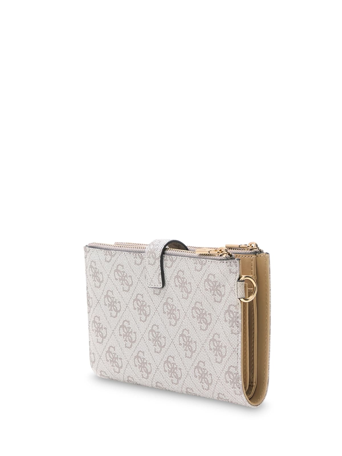 Portafogli Guess Laurel II double zip organizer logo LATTE LOGO TU | Giò Fashion