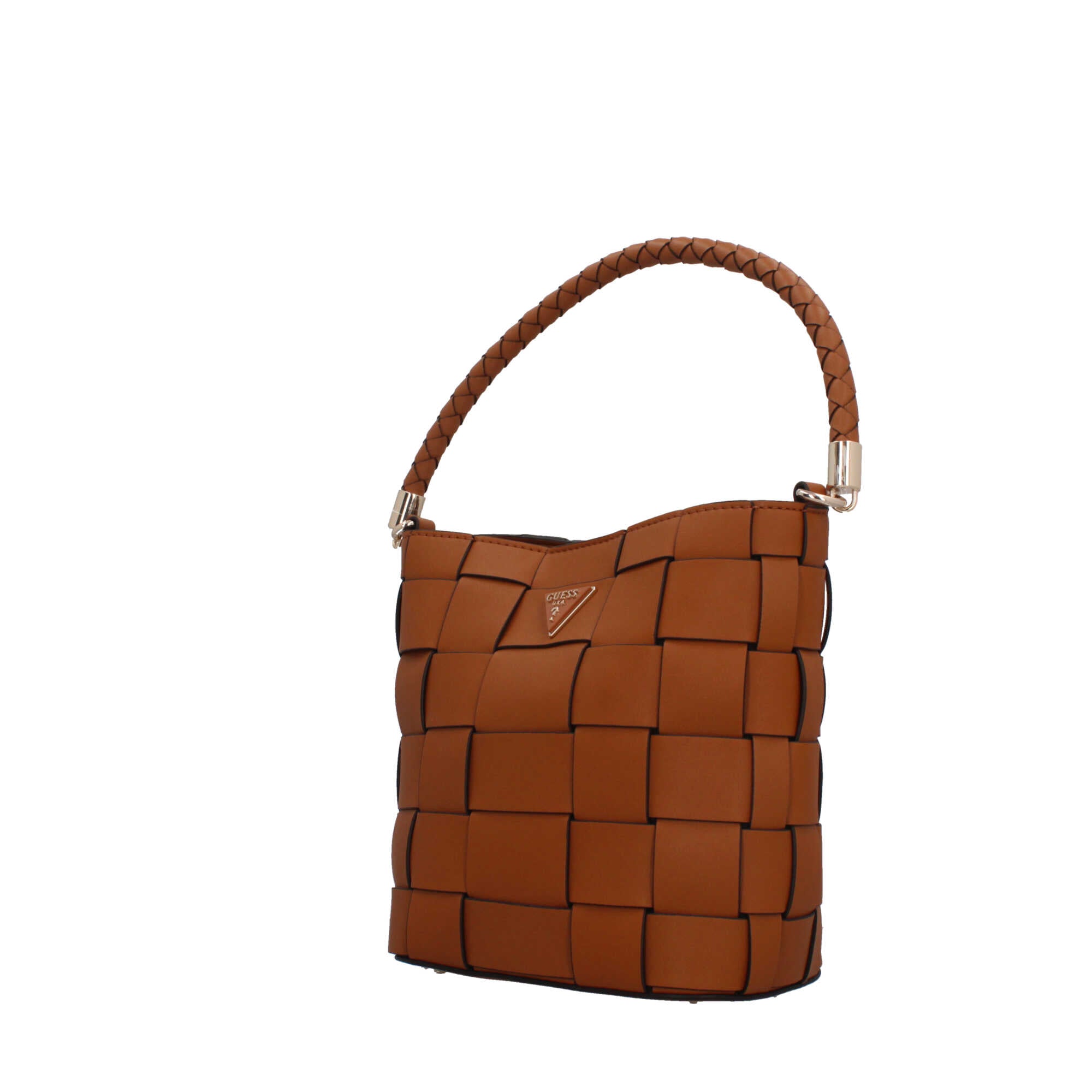 Borsa a tracolla intrecciata Guess Marrone TU | Giò Fashion