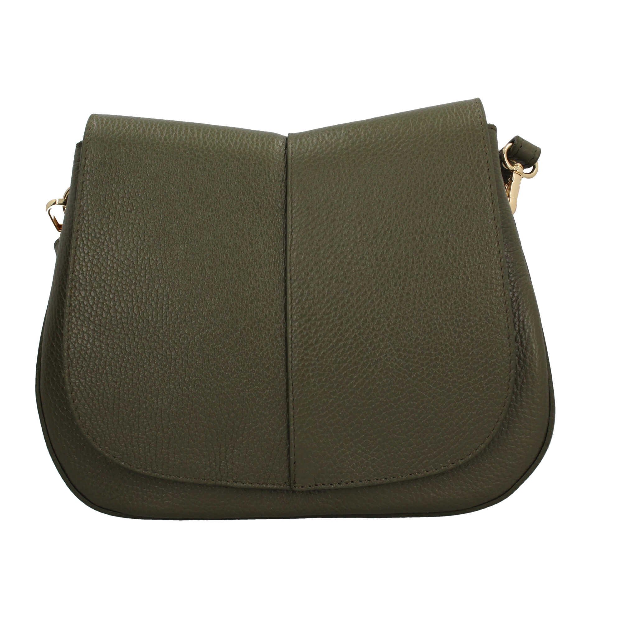 Borsa Made in Italy a spalla in stile compatto con manico regolabile VERDE TU | Giò Fashion