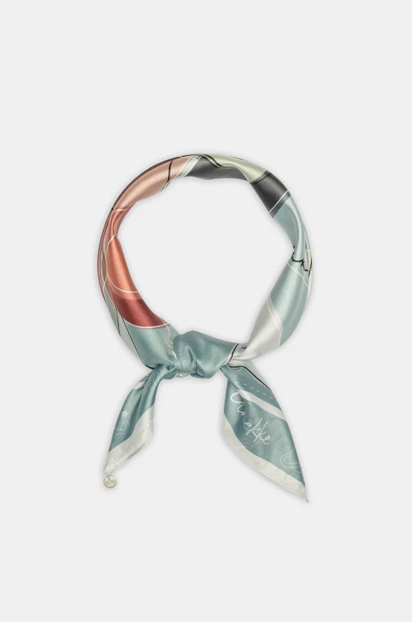 Foulard Anekke Donna Quadrato Elegante e Leggero Accessorio Versatile Azzurro TU | Giò Fashion