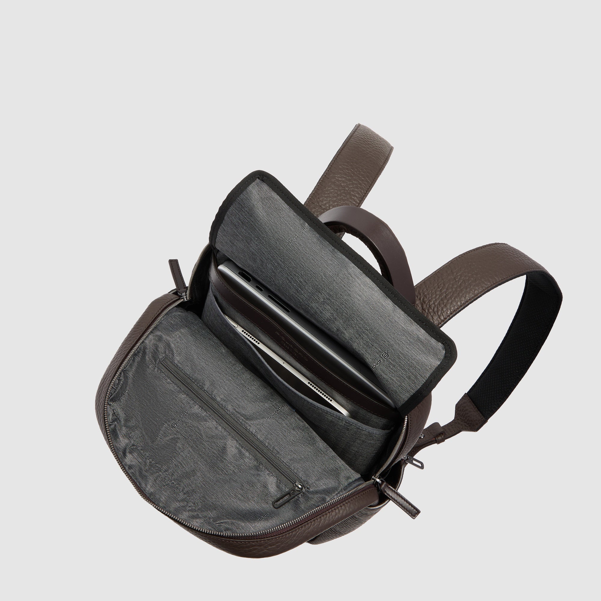 Zaino Uomo Porta PC 14" in Pelle con Doppio Scomparto
