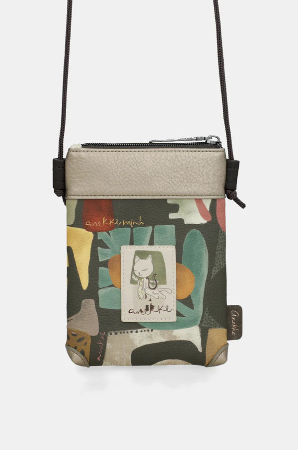 Borsa a tracolla compatta Anekke con tasca frontale con zip VERDE TU | Giò Fashion