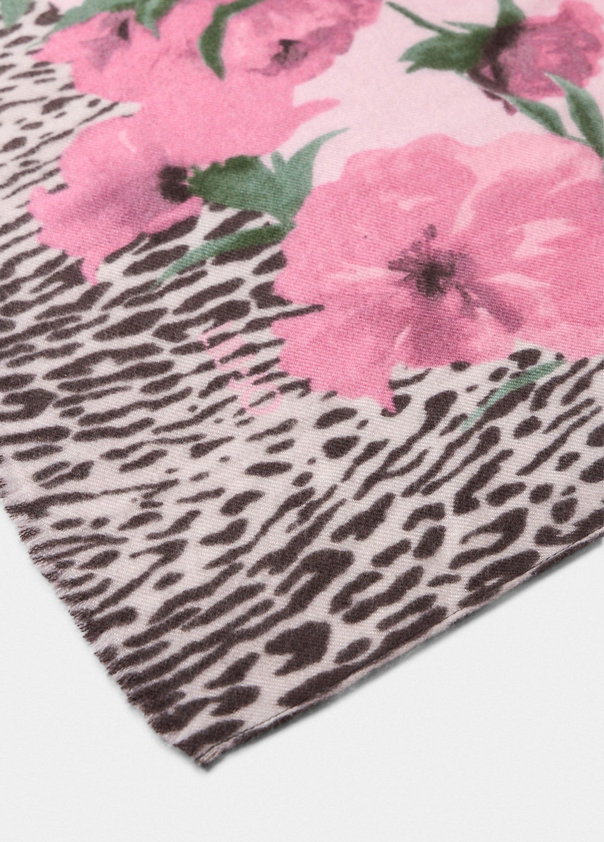 Liu Jo foulard floreale con bordi animalier