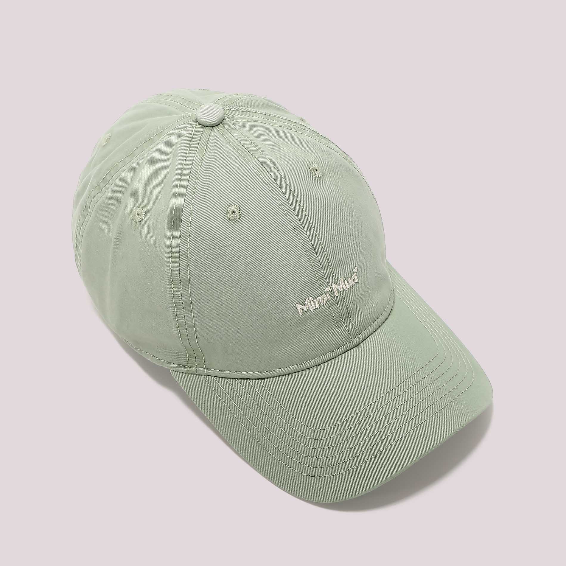 Cappello con visiera Mimi Mua in cotone con logo ricamato VERDE TU | Giò Fashion