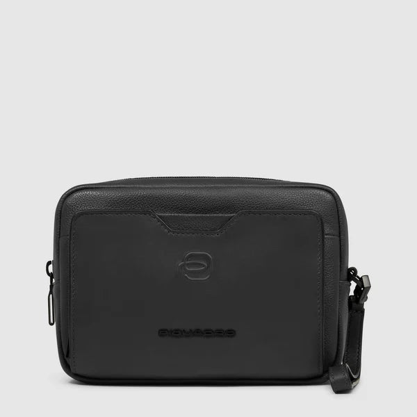 Borsa tracolla Piquadro in pelle compatta con tracolla sganciabile NERO TU | Giò Fashion