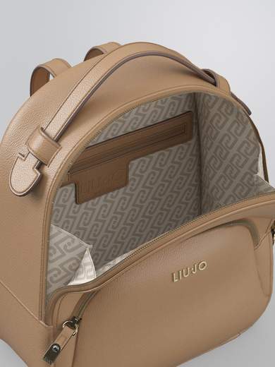 Zaino Liu Jo elegante con tasca frontale e chiusura zip CAMMELLO TU | Giò Fashion