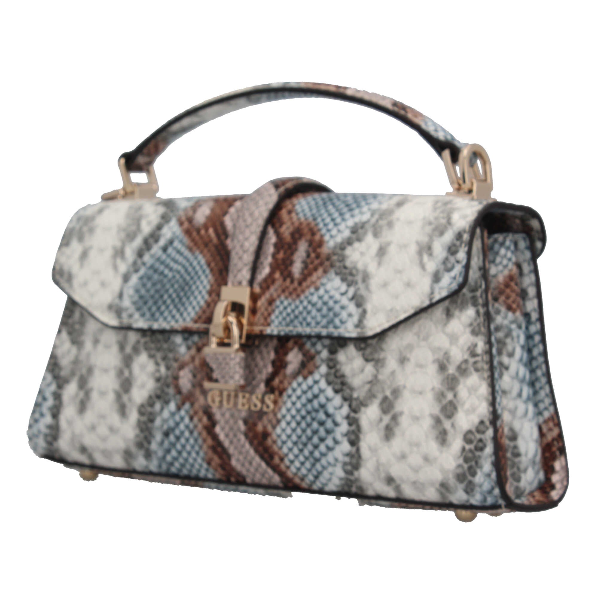Borsa a mano Guess con stampa fashion e chiusura a fibbia Grigio TU | Giò Fashion