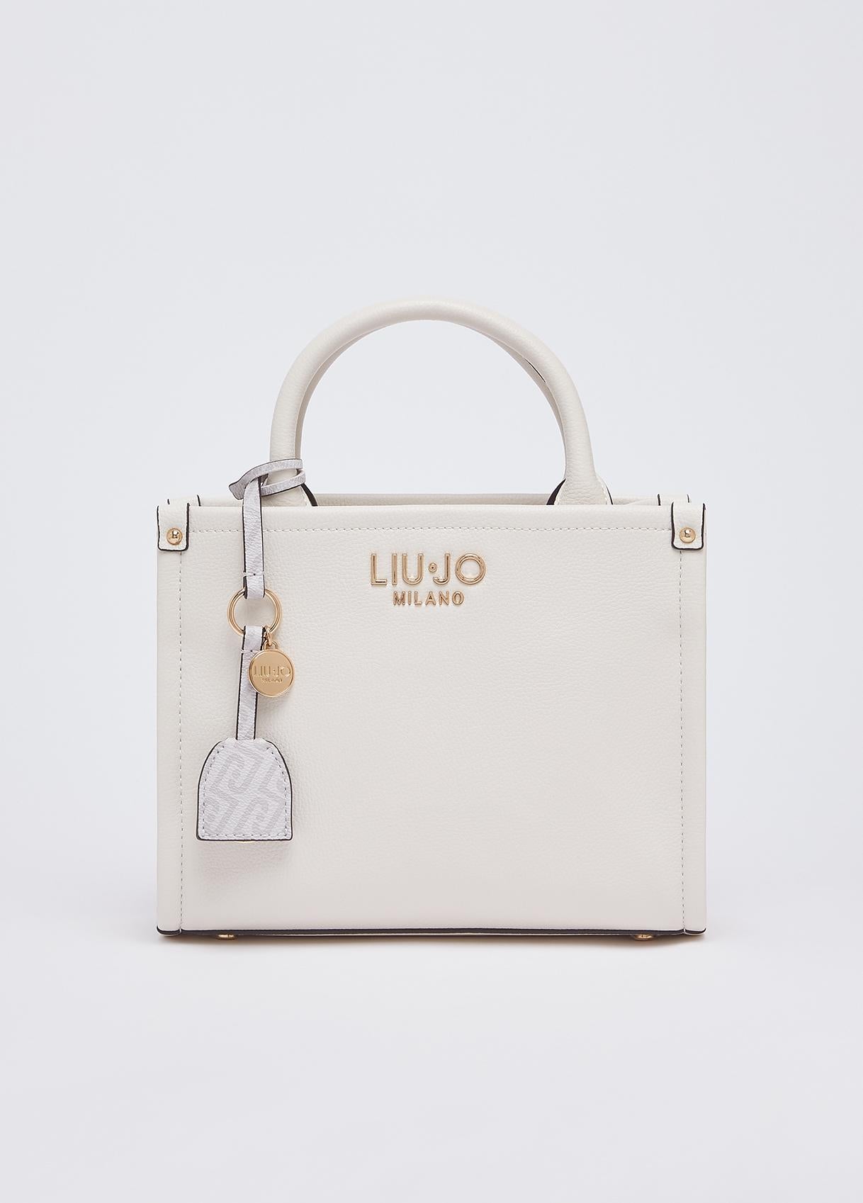Borsa a mano Liu Jo da donna elegante con doppio manico e charm logato Beige TU | Giò Fashion