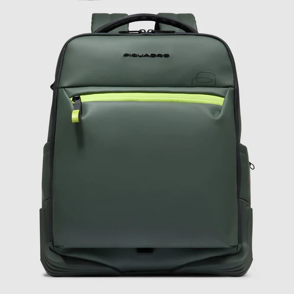 Zaino Piquadro tecnico porta PC e tablet con tasca frontale Verde TU | Giò Fashion