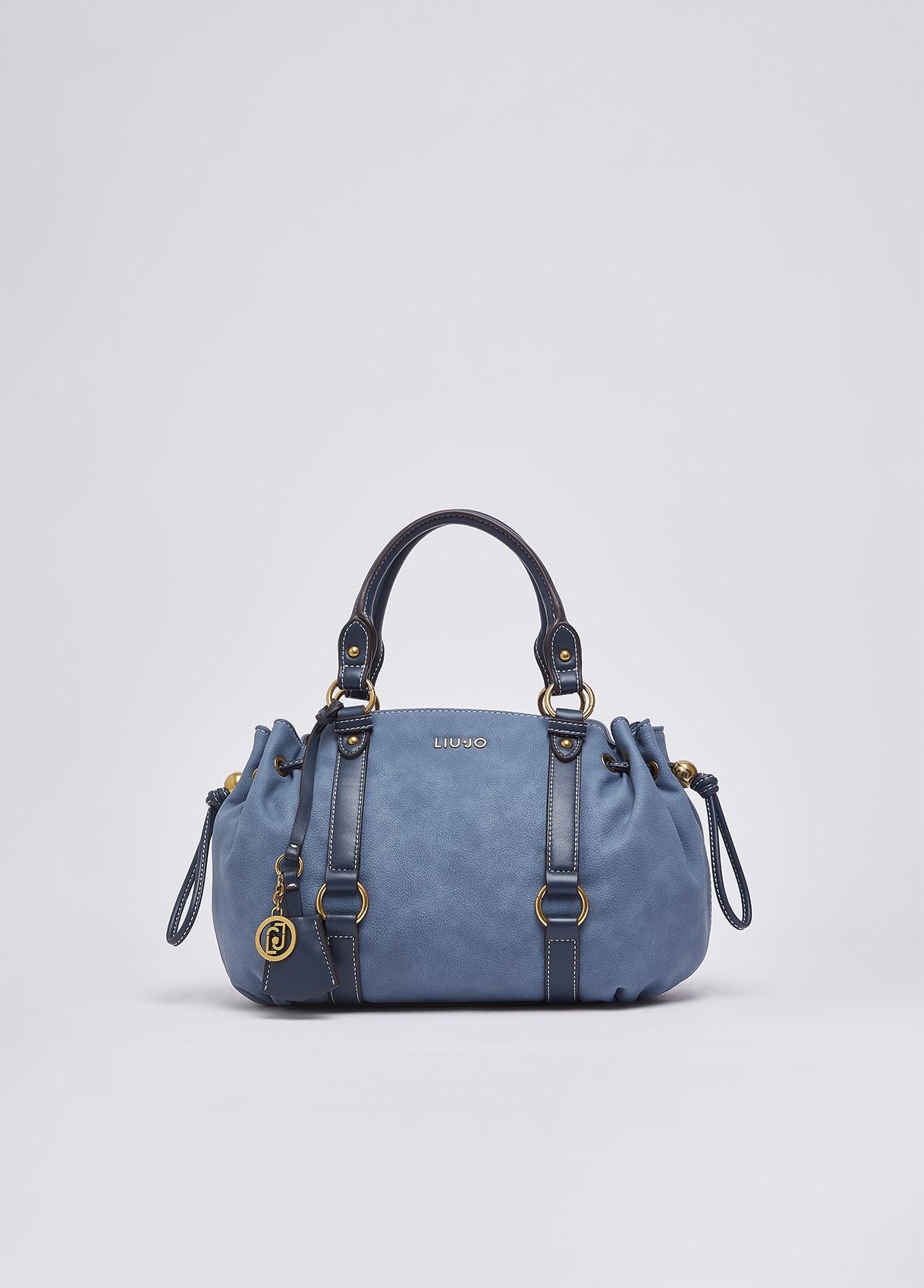 Borsa a mano Liu Jo con coulisse laterale e charm logato Cloud TU | Giò Fashion
