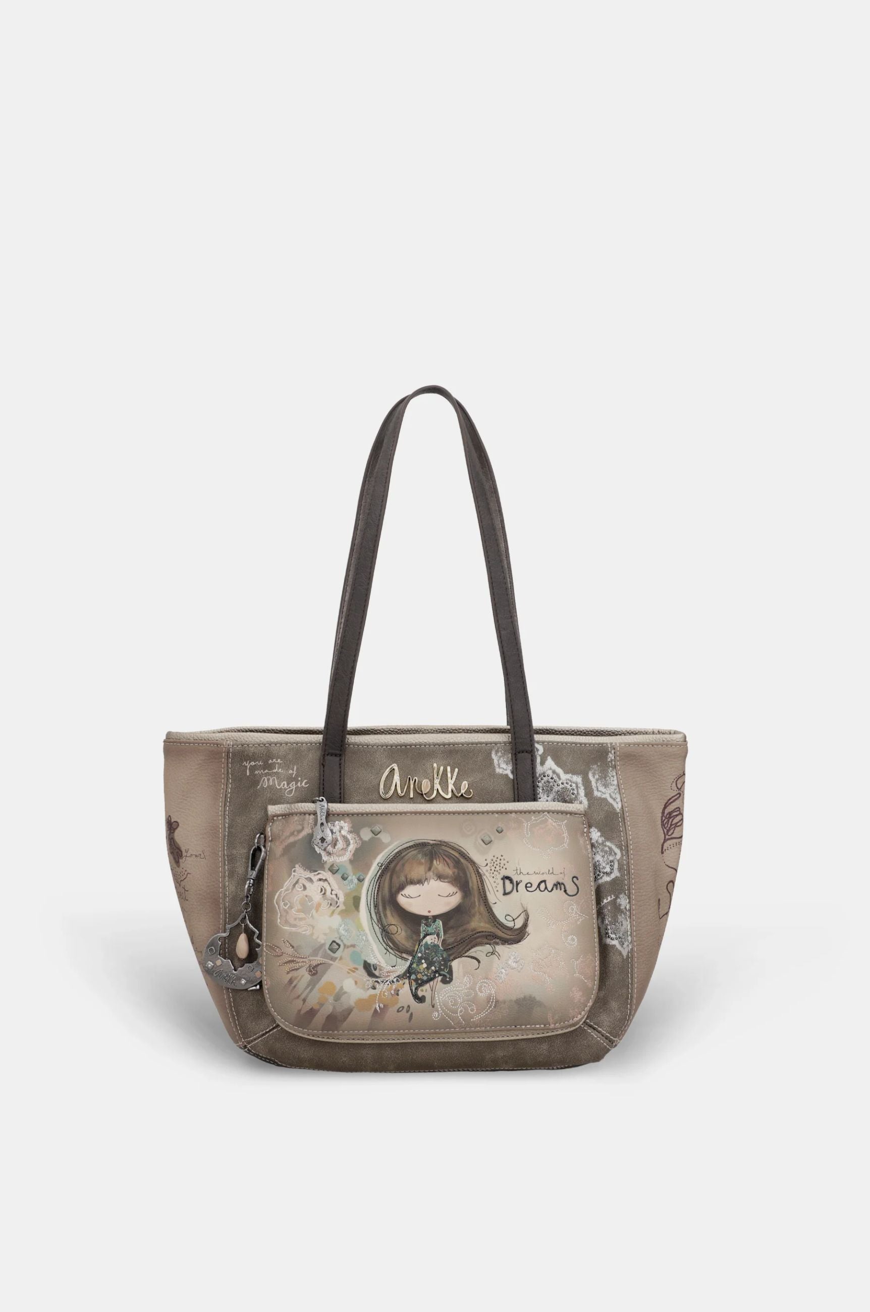 Shopper Anekke The World of Dreams con tasca frontale Beige TU | Giò Fashion