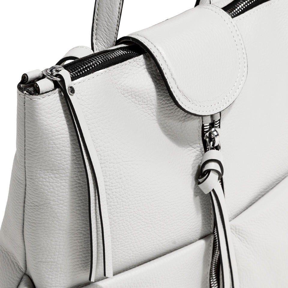 Zaino Gianni Chiarini Giada in pelle con zip frontale Beige TU | Giò Fashion