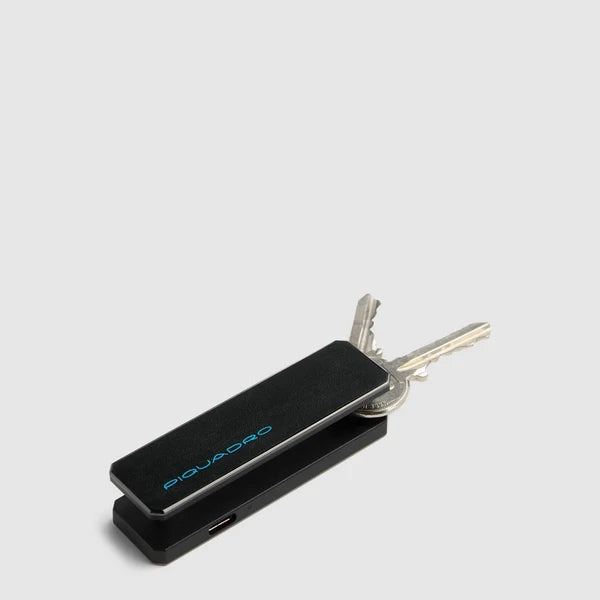 Portachiavi Blue Square in Pelle con Tracker