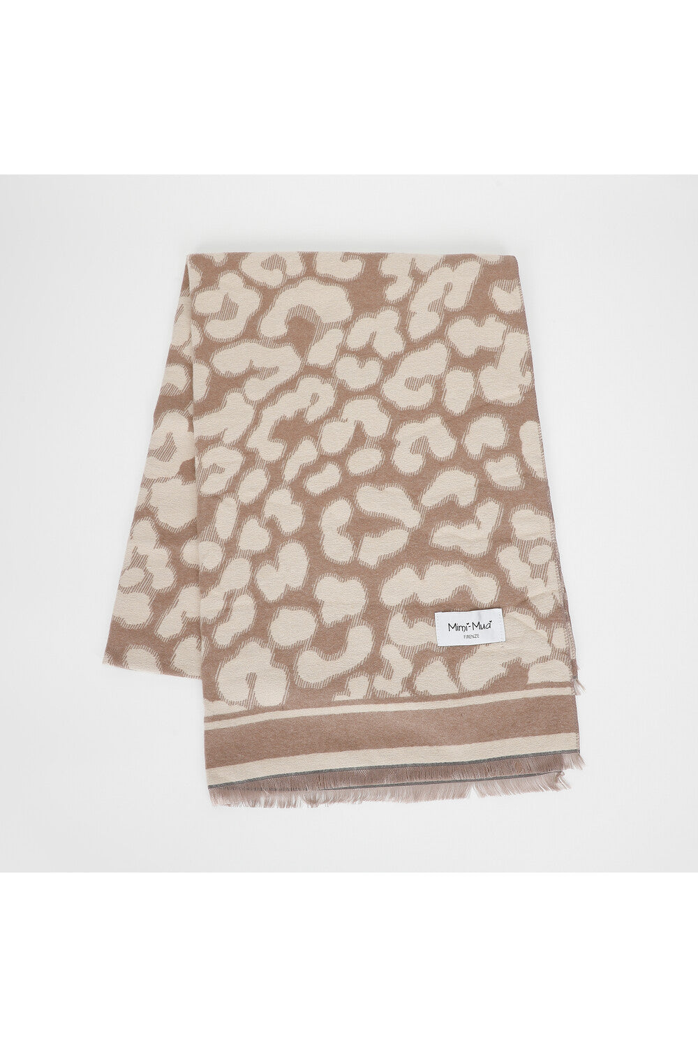 Sciarpa donna Mimi Mua con fantasia animalier Beige TU | Giò Fashion