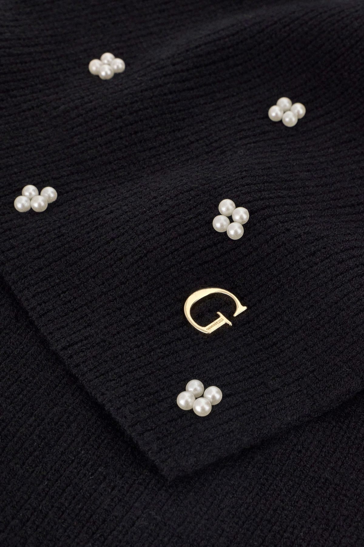 Guess Sciarpa Donna in Maglia con Dettagli Gioiello