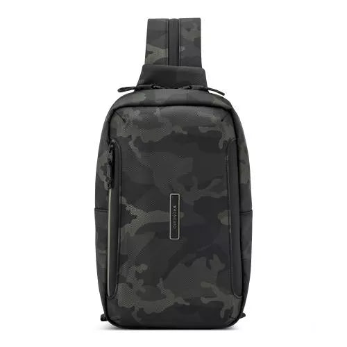 Zaino monospalla compatto con tasche e design funzionale urbano CAMOUFLAGE TU | Giò Fashion