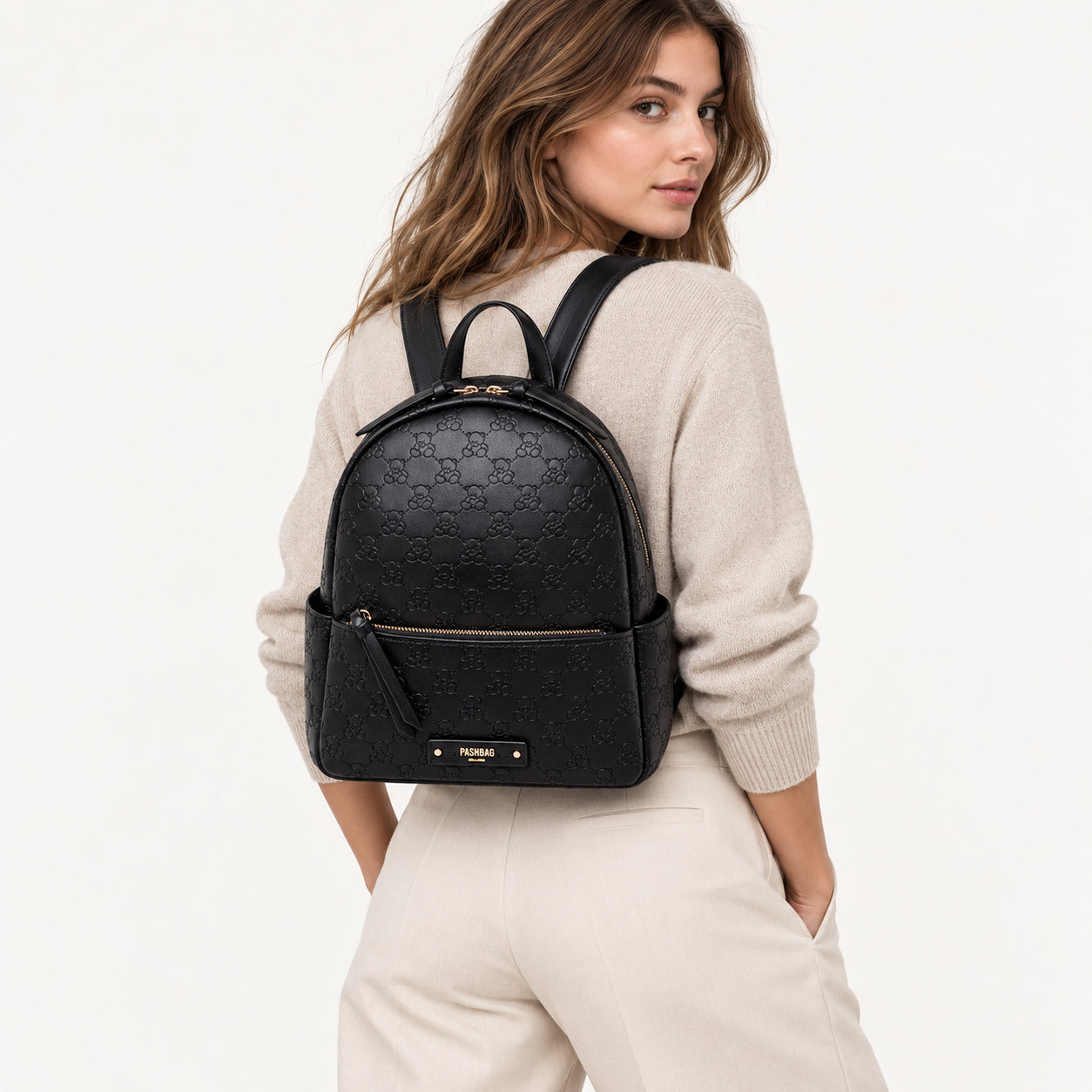 PashBag Zaino Donna Compatto con Tasche Multiple