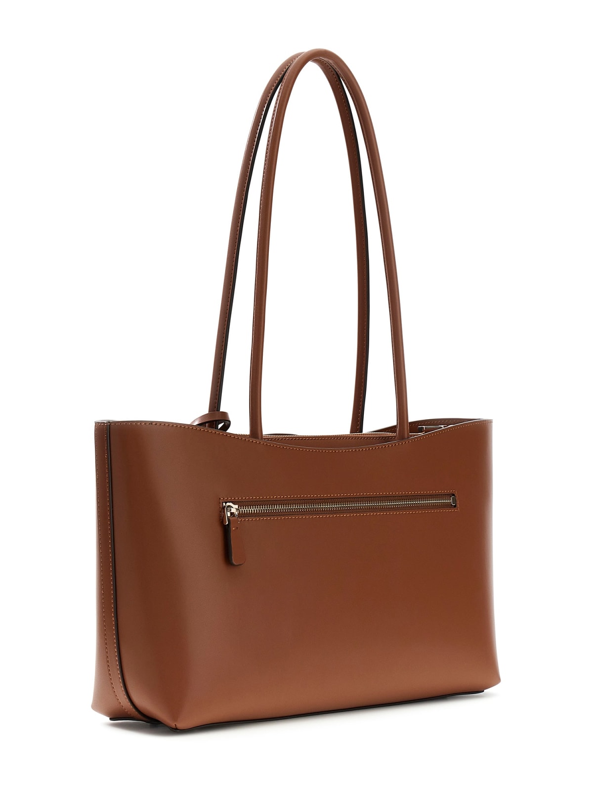Borsa shopper Guess donna elegante con morsetto e charm COGNAC TU | Giò Fashion