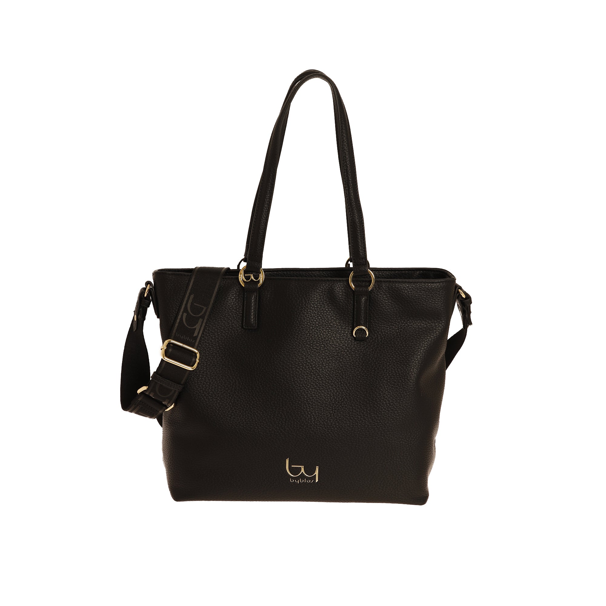 Borsa shopping Byblos donna in ecopelle con doppio manico e tracolla regolabile Nero TU | Giò Fashion