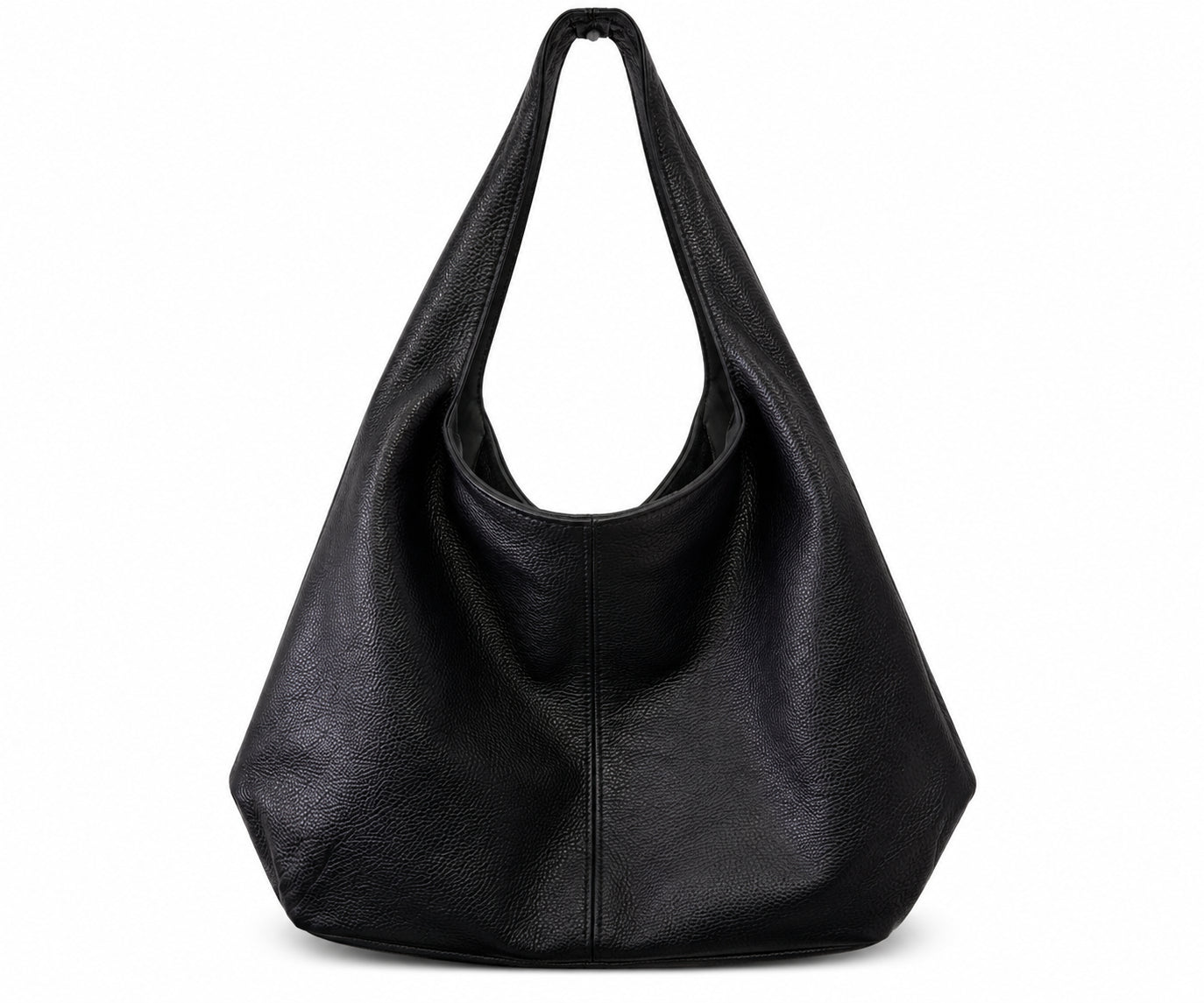 Borsa a Spalla in Vera Pelle Martellata dal Design Morbido