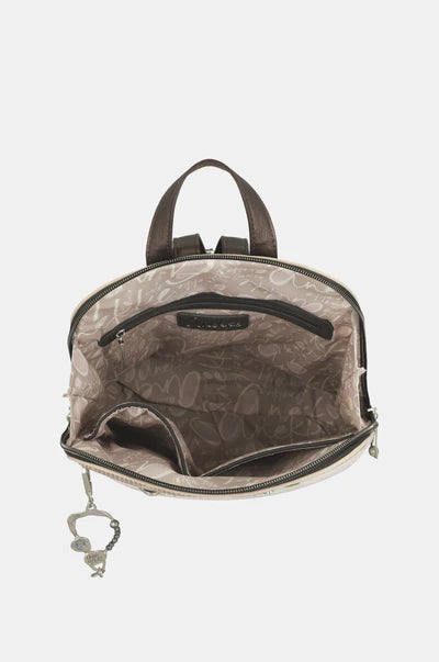 Zaino donna Anekke con zip e spallacci regolabili compatto Beige TU | Giò Fashion