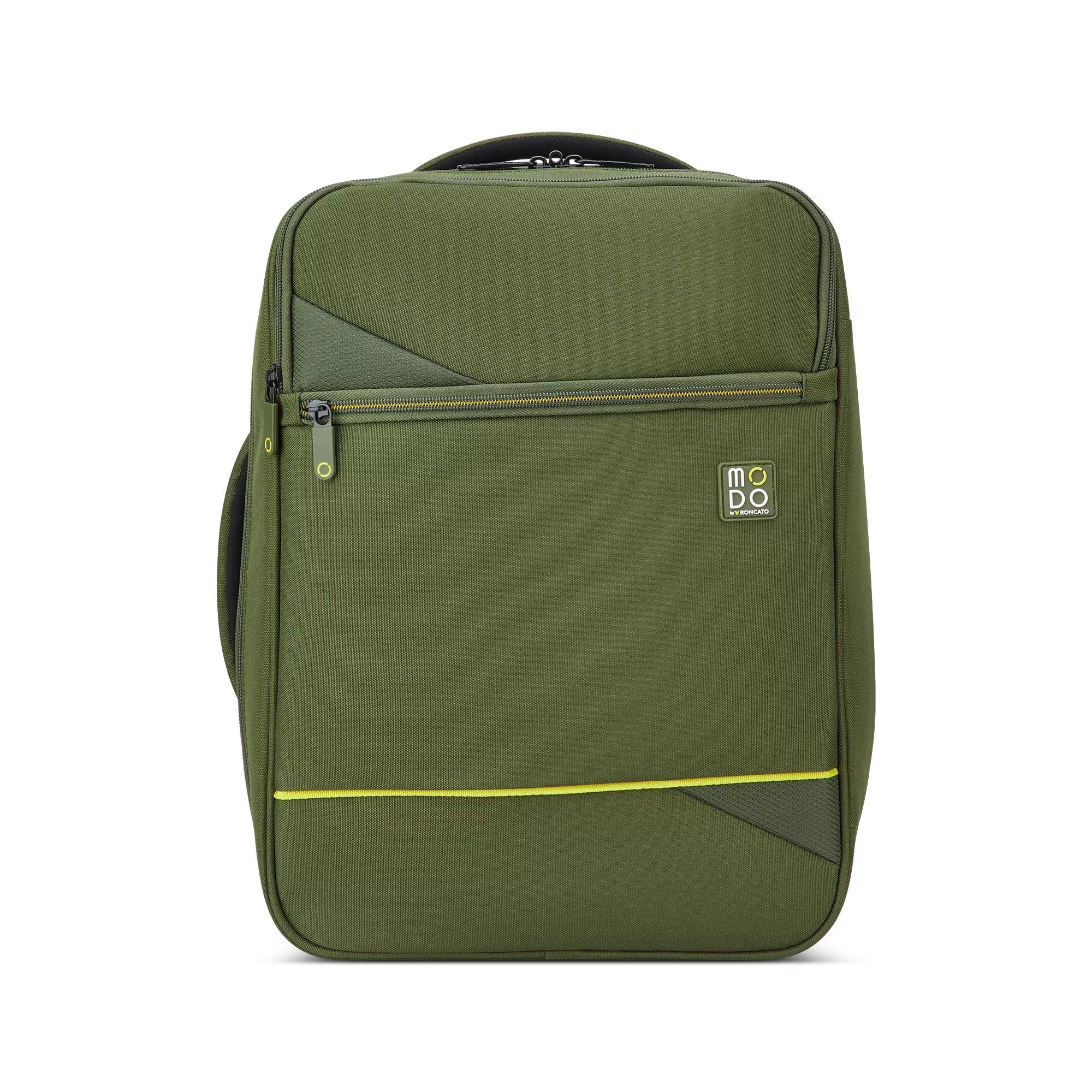 Modo by Roncato Zaino Cabina Porta PC Multitasche da Viaggio 40x30x20 VERDE MILITARE TU | Giò Fashion