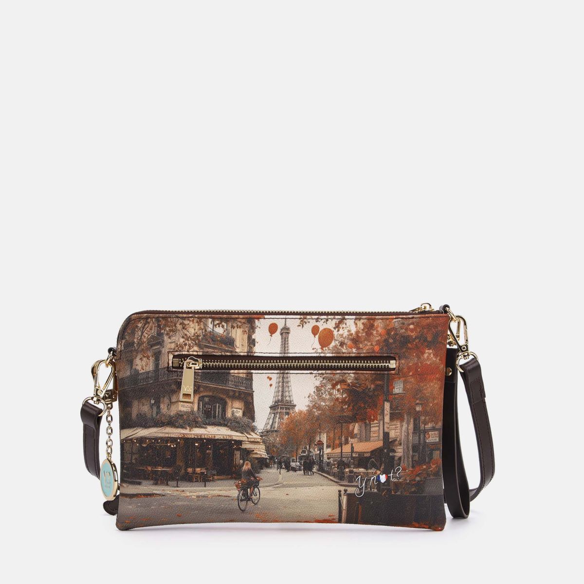 Ynot? Yes Bag Clutch Donna con Tracolla e Tasca Zip