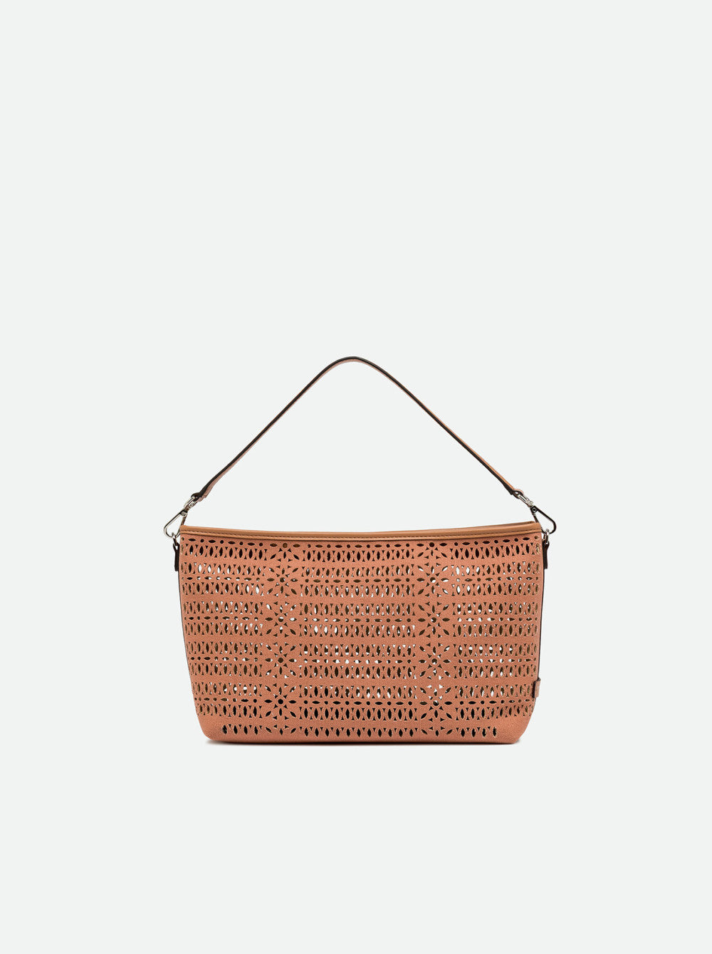 Borsa a spalla Gianni Chiarini traforata con tracolla removibile e design moderno Rosa TU | Giò Fashion