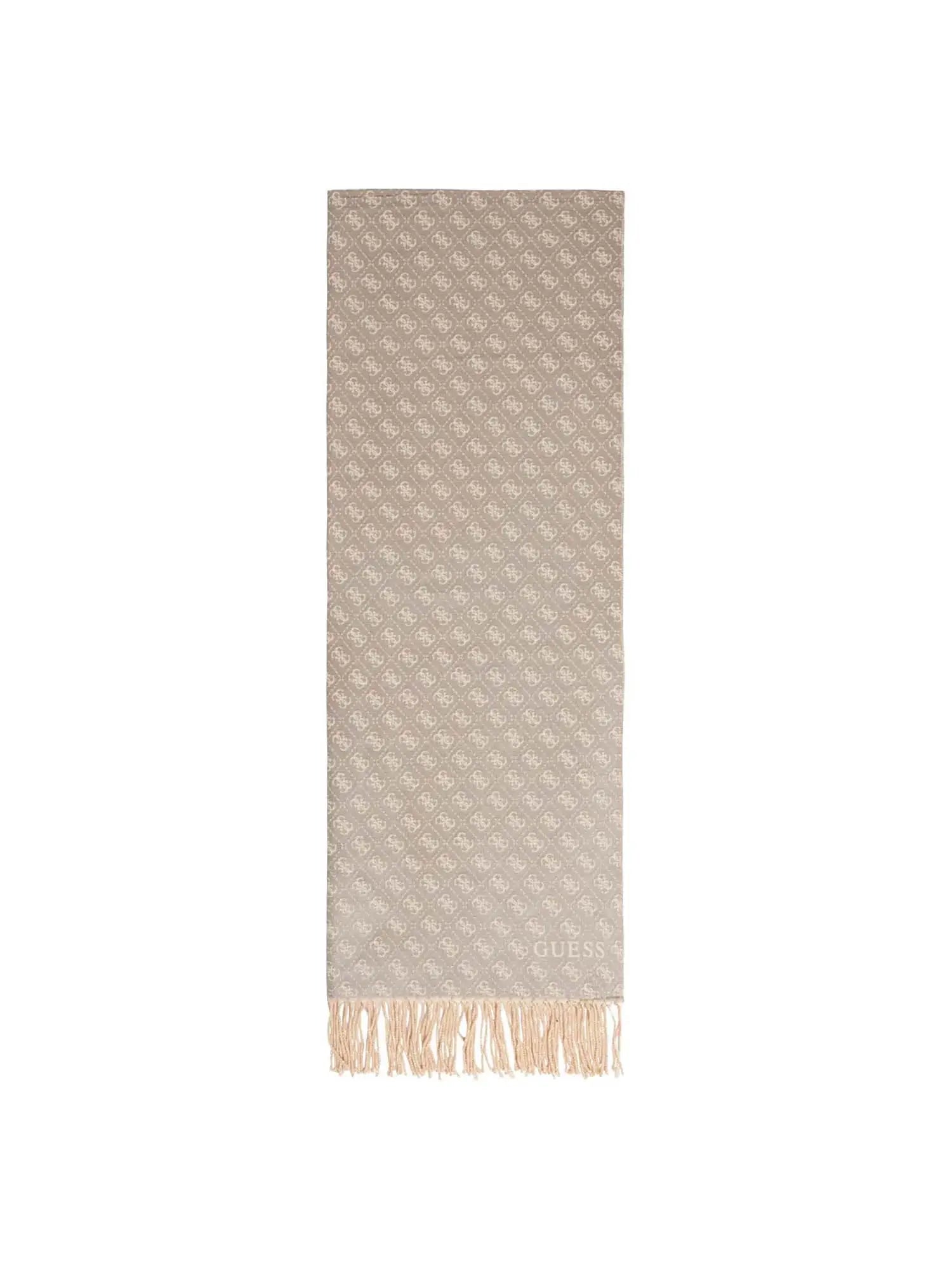 Sciarpa Guess con monogram e frange Grigio TU | Giò Fashion