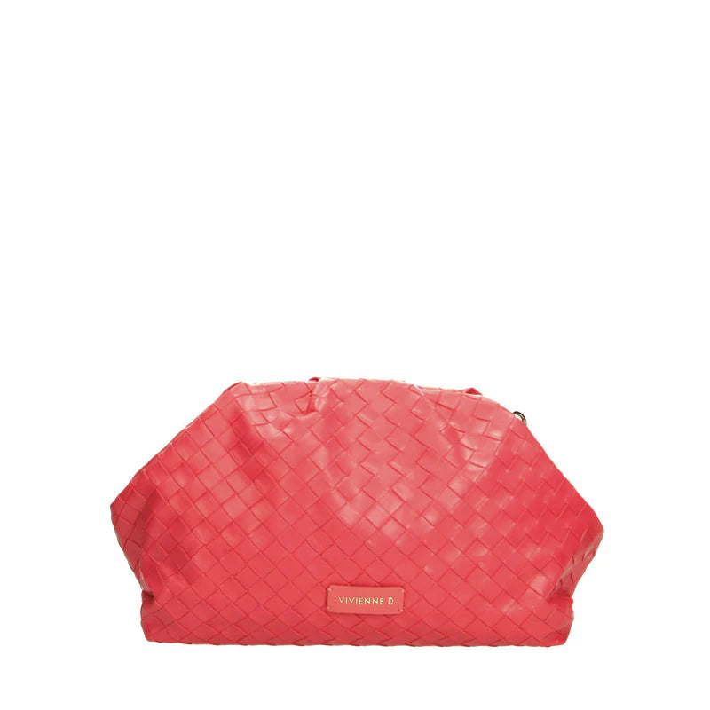 Pochette Vivienne D donna con catena design elegante trapuntato moderno Rosa TU | Giò Fashion