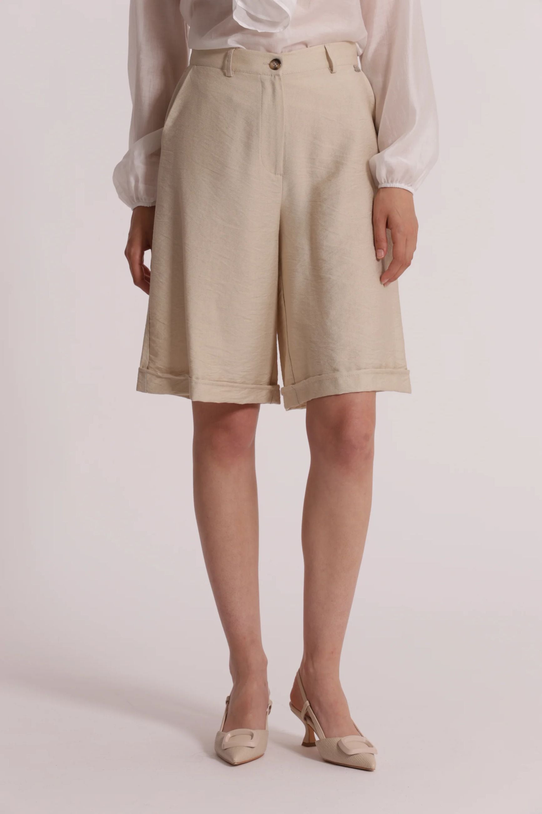 Mimi Mua bermuda donna eleganti a vita alta con tasche