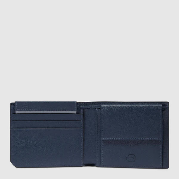 Portafoglio Piquadro in pelle con portamonete e scomparti per carte