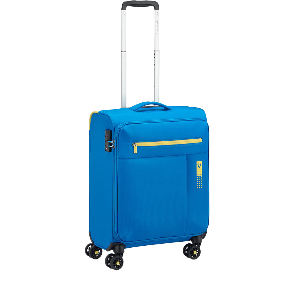 Trolley Roncato morbido con 4 ruote e chiusura TSA per viaggi pratici BLU COBALTO TU | Giò Fashion