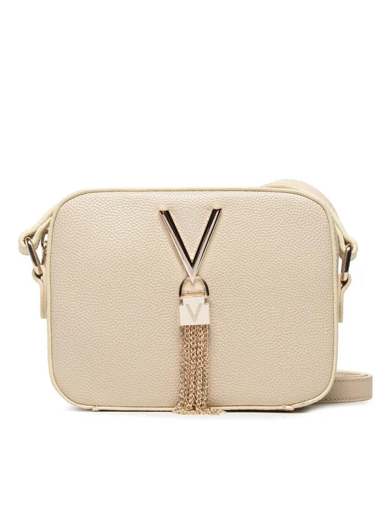 Borsa a tracolla con charm Beige TU | Giò Fashion
