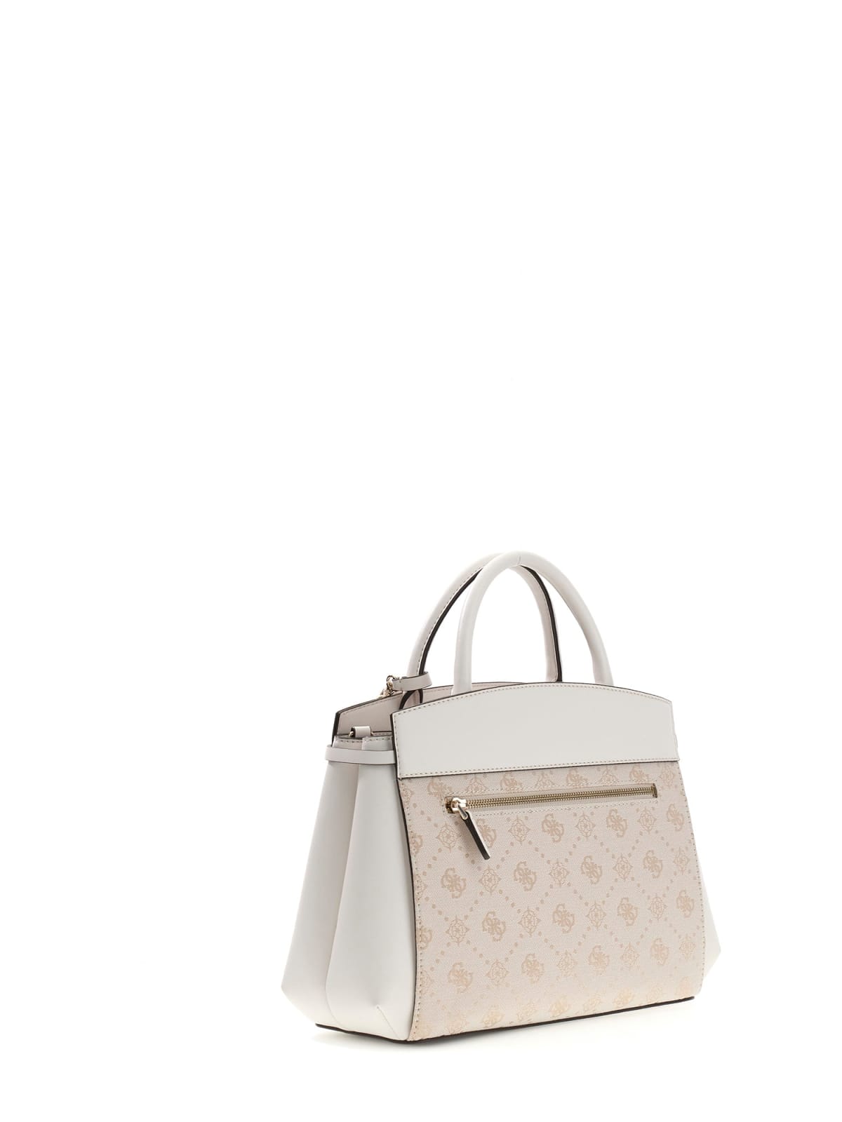 Portafoglio Guess donna con stampa logo all over e dettagli metallici BIANCA LOGO TU | Giò Fashion