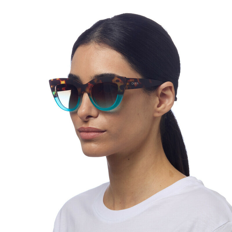 OKKIA Claudia Occhiali da Sole Donna Cat Eye Oversize con Protezione UV400