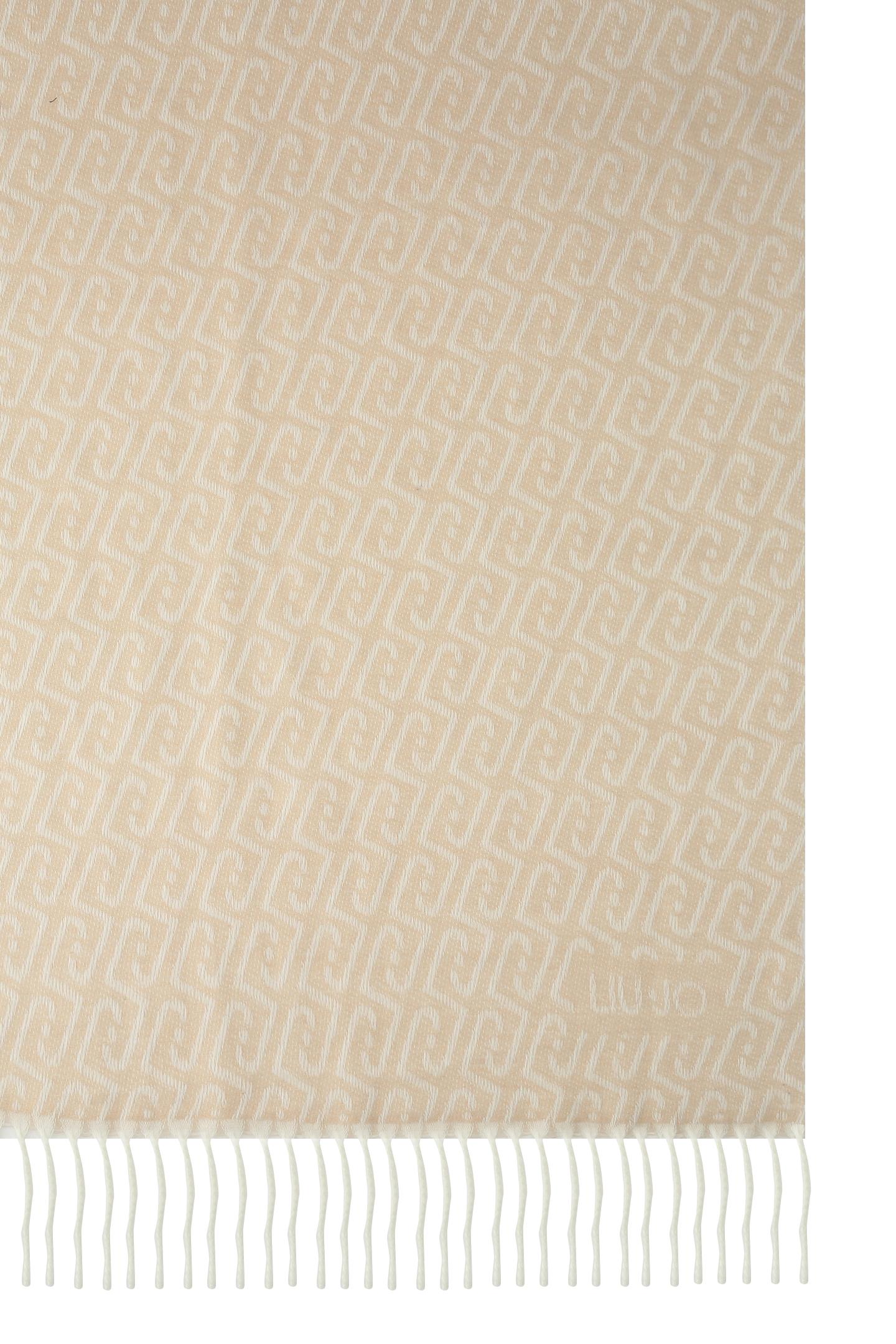 Liu Jo Stola Donna con Logo Monogram Jacquard e Frange