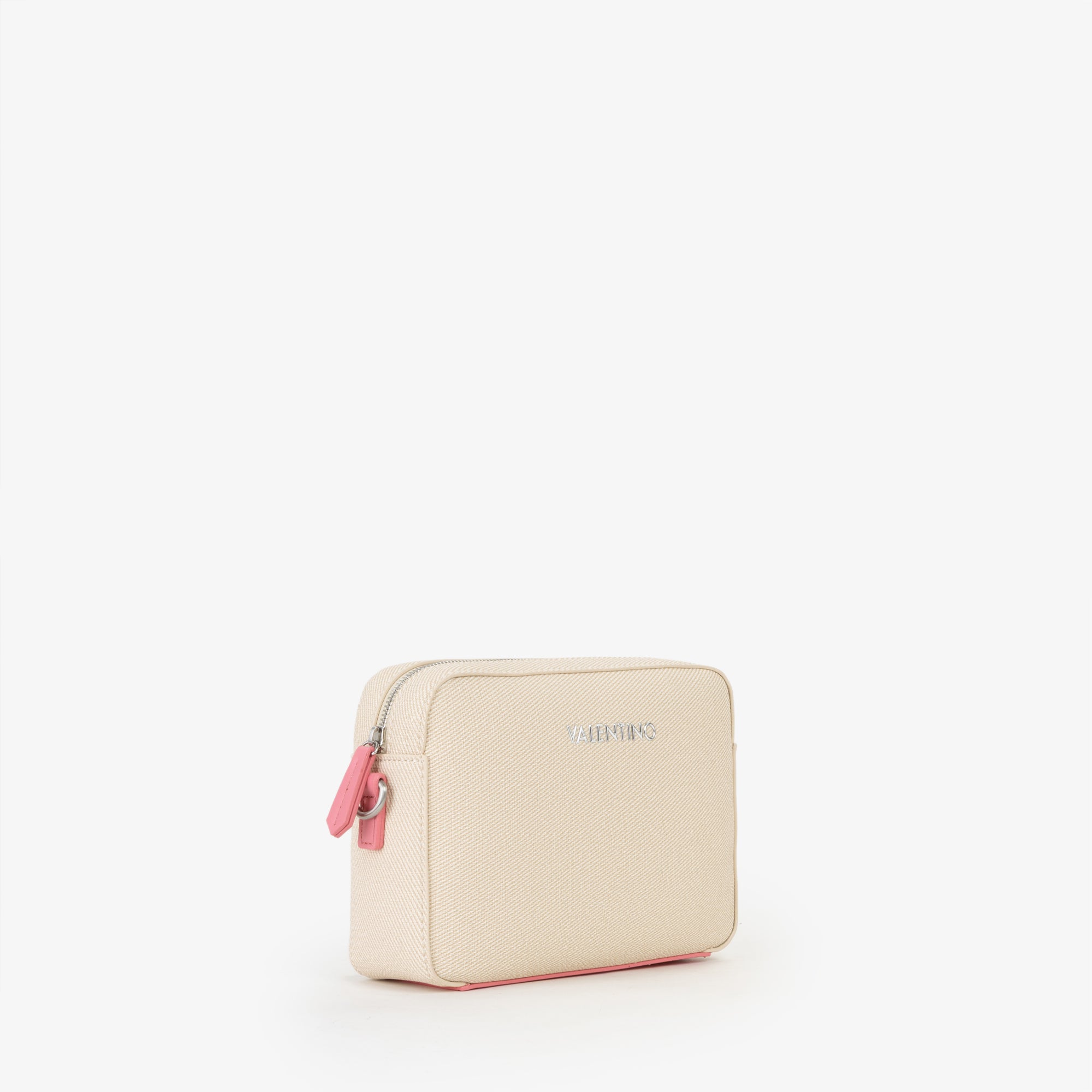 Borsa a tracolla Mario Valentino compatta in tessuto con chiusura zip e design essenziale Rosa TU | Giò Fashion