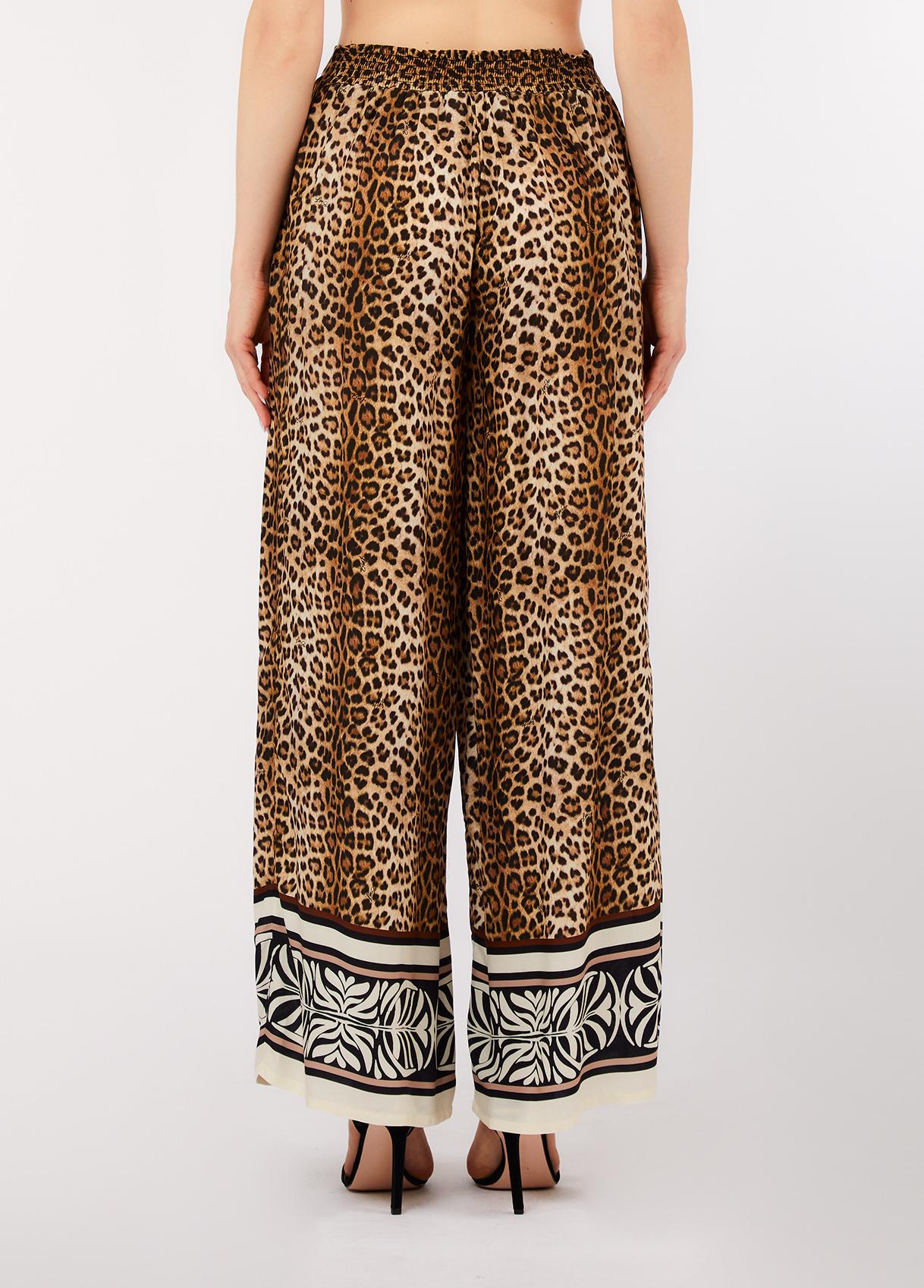 Pantaloni Liu Jo Donna Palazzo con Stampa Animalier