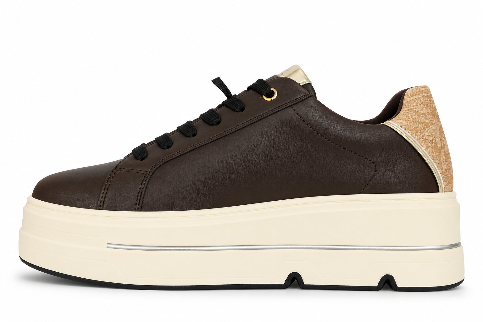 Sneakers Donna Ynot? Platform con Logo e Dettagli Dorati