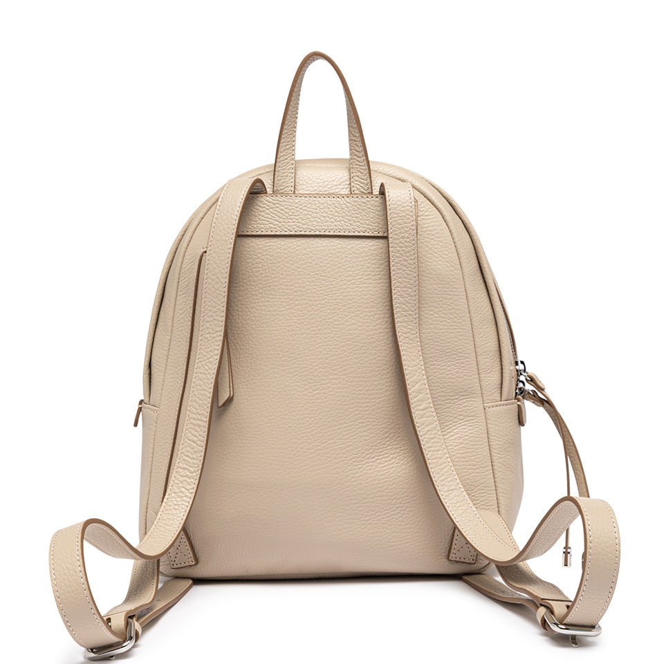 Zaino Gianni Chiarini in pelle martellata Beige TU | Giò Fashion
