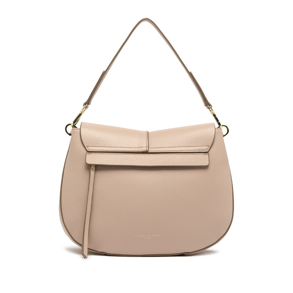 Borsa a spalla Gianni Chiarini Helena Round in pelle con doppia portabilità Beige TU | Giò Fashion