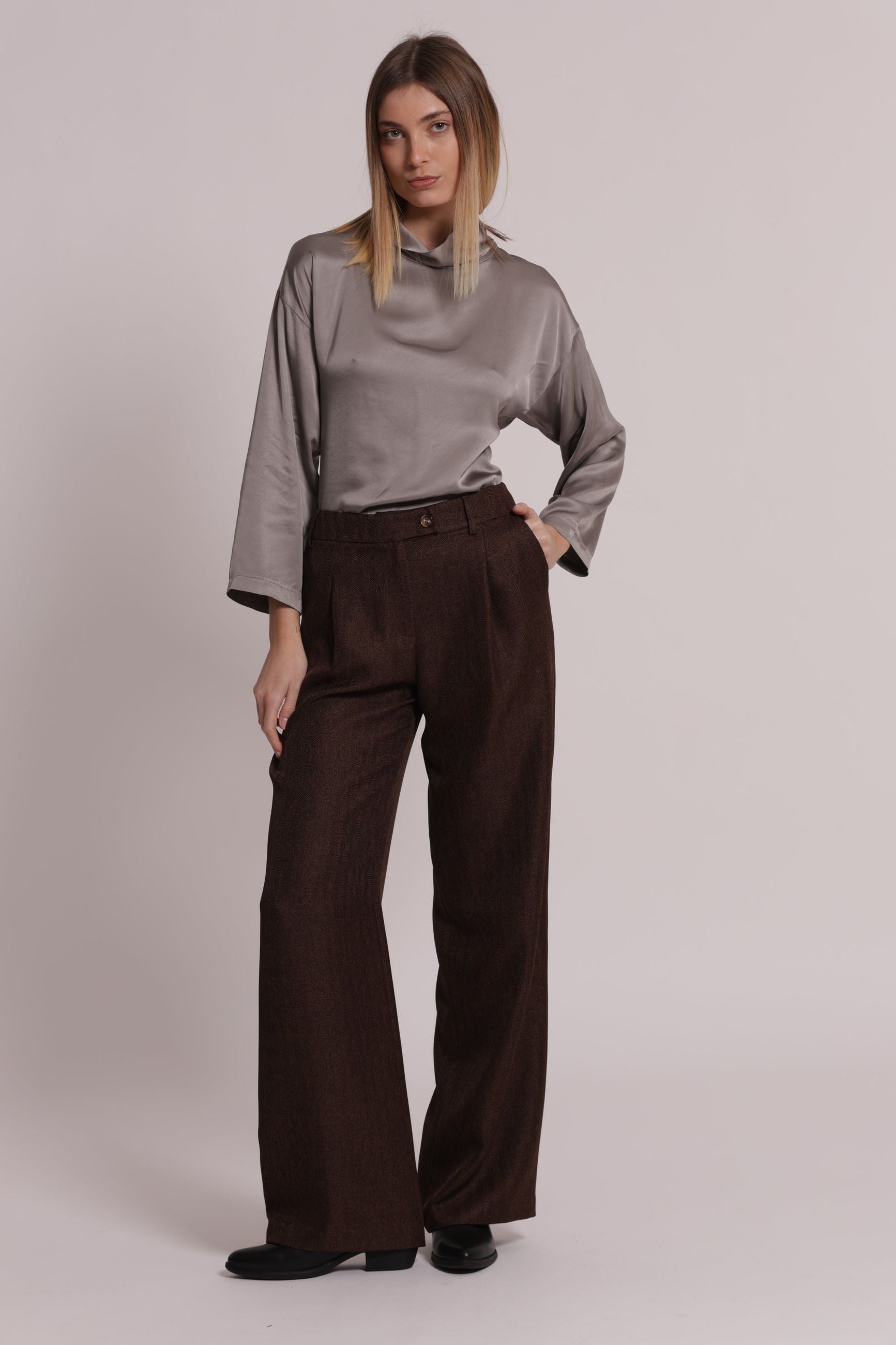 Pantalone Palazzo Donna Mimi Mua in Tweed