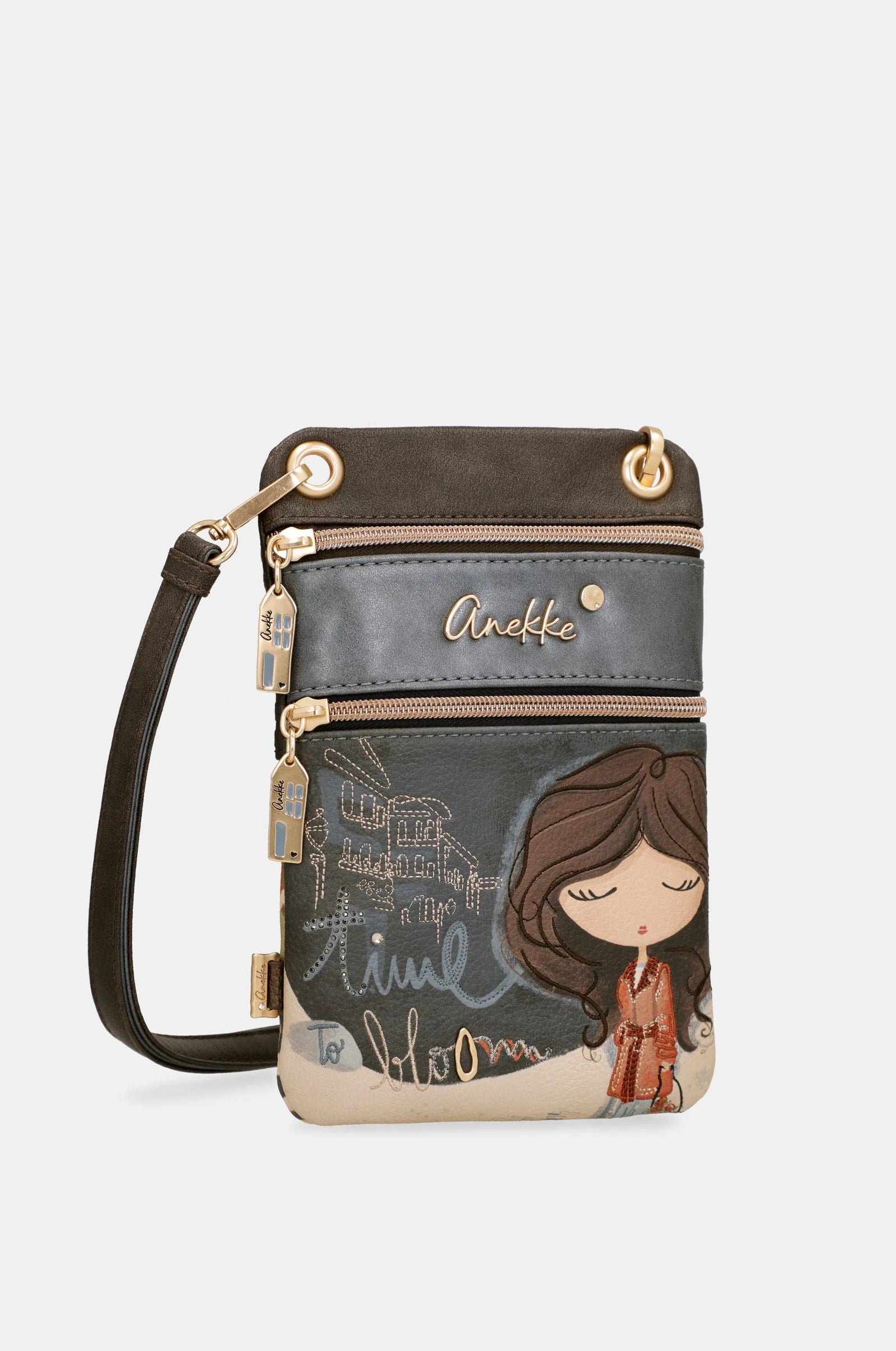 Mini Borsa a Tracolla Donna Anekke con 2 Scomparti