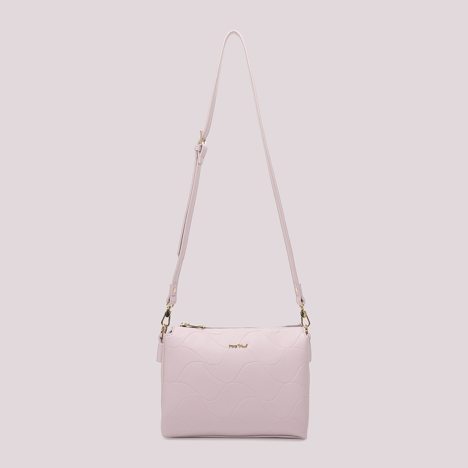 Borsa tracolla donna Mimi Mua con motivo trapuntato e design essenziale Lilla TU | Giò Fashion