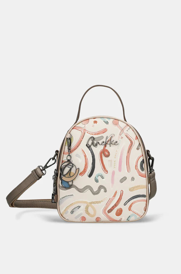 Borsa tracolla donna Anekke con manico superiore e zip Beige TU | Giò Fashion