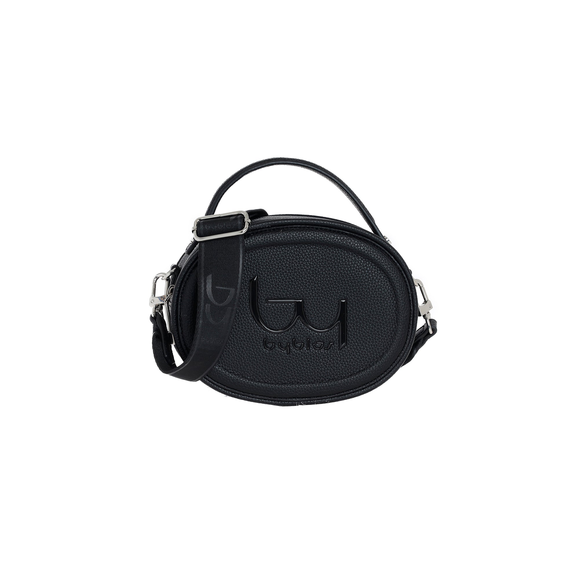 Borsa tracolla Byblos donna rotonda con logo frontale e tracolla regolabile Nero TU | Giò Fashion