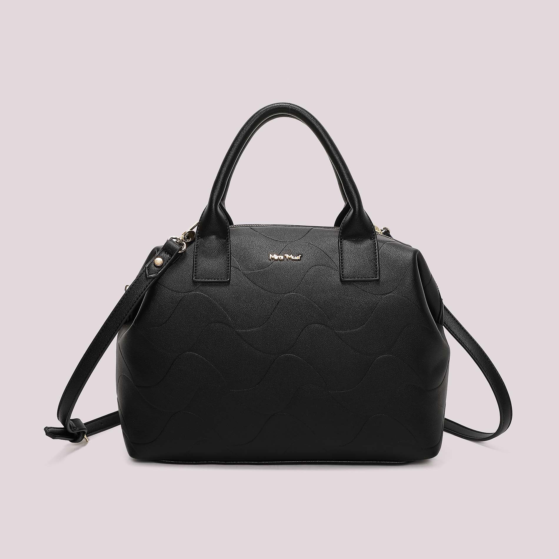 Borsa a mano donna Mimi Mua con tracolla e motivo trapuntato stile elegante Nero TU | Giò Fashion